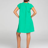 SAND DRESS - GREEN LINEN