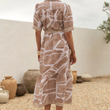 Ginette Collared Dress in Fjorde Stone