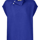 HALCYON BUTTON TOP - COBALT