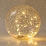 Crackle Glass Light Ball - Small