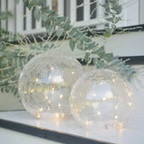 Crackle Glass Light Ball - Small