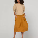 AVA TOP - MUSTARD STRIPE