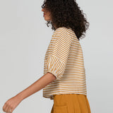 AVA TOP - MUSTARD STRIPE