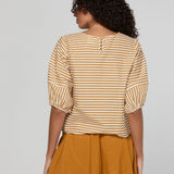 AVA TOP - MUSTARD STRIPE