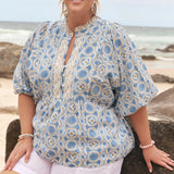 Mirabelle Frill Blouse in Elysian