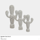 Wooden Cacti Set/3