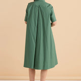 Savannah Swing Shirt Dress - Green