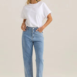 Mira Crochet Tee - White