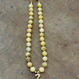 Beaded Z Yellow Necklace