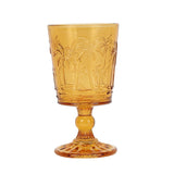 Glass Goblets - Palm Tree Amber