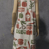 Flour Print Sleeveless Dress - Siracha Print (Pre Order)