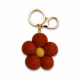 Red Felt Flower - Keychain