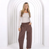 Leo Barrel Jeans - Chocolate