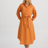 Patron Shirt Dress – Amber Linen Cotton Blend