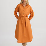 Patron Shirt Dress – Amber Linen Cotton Blend