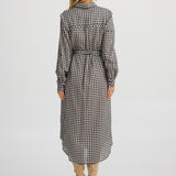 Cadiz Shirt Dress – Natural with Black Check