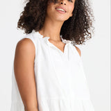 Ravello Dress - White Linen Blend