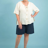 SoHo Linen Shorts | Navy