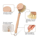 (Pre Order) Natural Fibre Dishwashing Brush with replaceable head