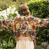 Stay Gold Pixie Duster Cropped Kimono w/ Rabbit, Bees