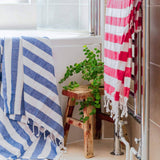 Turkish Beach Towel - Blue and White Stripe