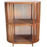 Natural Bamboo Slatted Shelving Unit