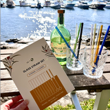 (Pre Order)Reusable Glass Drinking Straws – 8 Pack