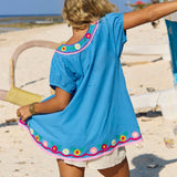 Sao Paulo Top Maui Aari Embroidery Blue (Pre Order)