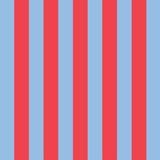 Red Blue Stripe Tiny Zip Pouch