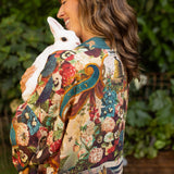 Stay Gold Pixie Duster Cropped Kimono w/ Rabbit, Bees