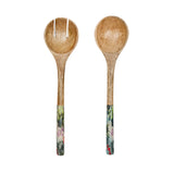 Wild Flower Mango Wood Server Set